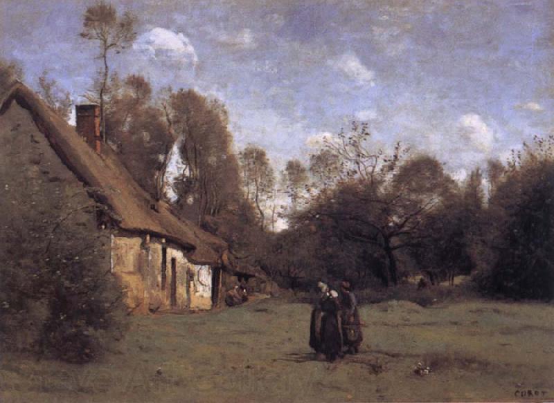 Jean Baptiste Camille  Corot Farmhouse in Normandy